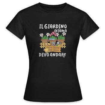 Il Giardino Chiama - Frauen T-Shirt - Schwarz - Vorne - AI Model Female 172 dark (172cm)