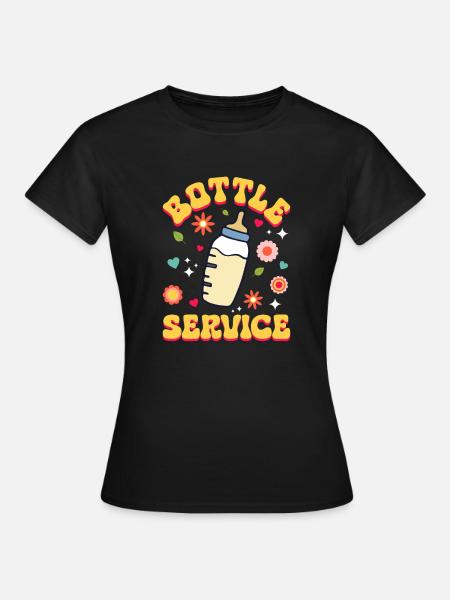 Krankenschwester Baby Entbindungsschwester - Frauen T-Shirt - Schwarz