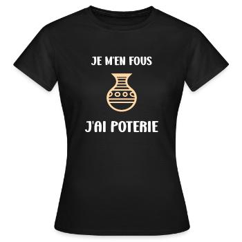 Poterie - T-shirt Femme - noir - Devant - AI Model Female 172 dark (172cm)