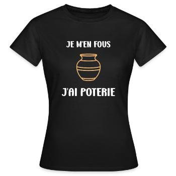 Poterie - T-shirt Femme - noir - Devant - AI Model Female 172 dark (172cm)