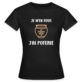 Poterie - T-shirt Femme - noir - Devant - AI Model Female 172 dark (172cm)
