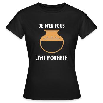 Poterie - T-shirt Femme - noir - Devant - AI Model Female 172 dark (172cm)