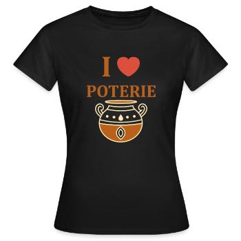 Poterie - T-shirt Femme - noir - Devant - AI Model Female 172 dark (172cm)