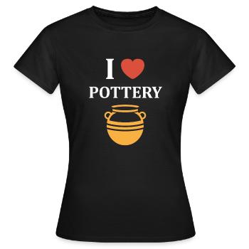 Poterie - T-shirt Femme - noir - Devant - AI Model Female 172 dark (172cm)