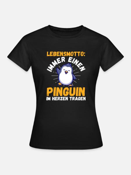 Süße Pinguin - Frauen T-Shirt - Schwarz