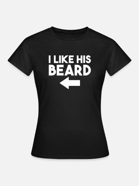 Giftidea Beard Men - Frauen T-Shirt - Schwarz