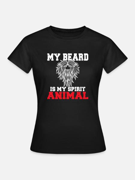 Giftidea Beard Men - Frauen T-Shirt - Schwarz