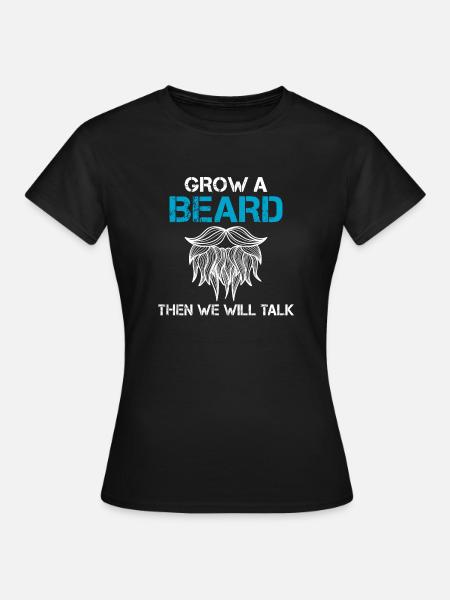 Giftidea Beard Men - Frauen T-Shirt - Schwarz