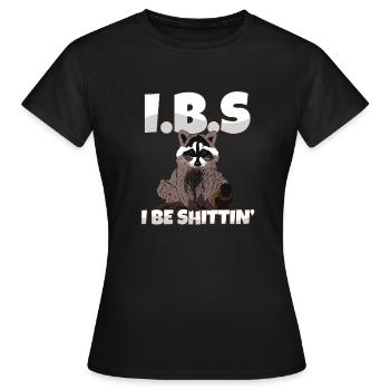 Sensibilisation au SCI raton laveur Je suis une blague sur les toilettes de Shittin - T-shirt Femme - noir - Devant - AI Model Female 172 dark (172cm)