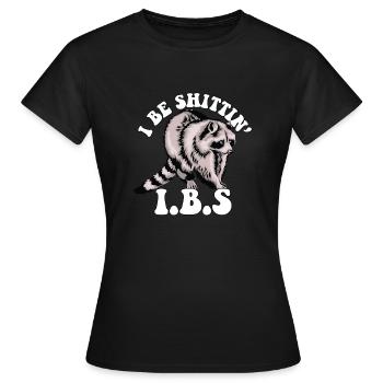 Sensibilisation au SCI raton laveur Je suis une blague sur les toilettes de Shittin - T-shirt Femme - noir - Devant - AI Model Female 172 dark (172cm)