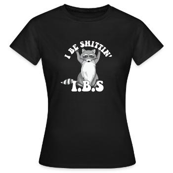 Sensibilisation au SCI raton laveur Je suis une blague sur les toilettes de Shittin - T-shirt Femme - noir - Devant - AI Model Female 172 dark (172cm)