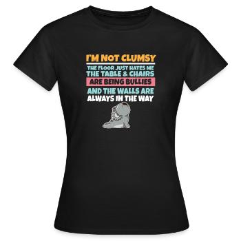 I'm Not Clumsy The Floor Hates Me Foolish Koala - Women's T-Shirt - black - Front - AI Model Female 172 dark (172cm)