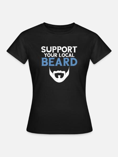 Giftidea Beard Men - Frauen T-Shirt - Schwarz