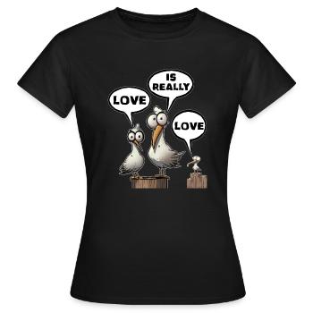 Love is really love - Women's T-Shirt - black - Front - AI Model Female 172 dark (172cm)