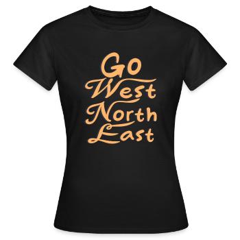 Ouest Nord-Est - T-shirt Femme - noir - Devant - AI Model Female 172 dark (172cm)