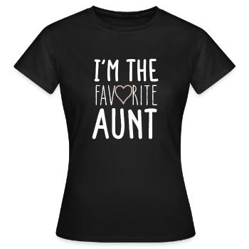 Ich bin die Lieblingstante Niedliche Neugeborenen-Familie - Frauen T-Shirt - Schwarz - Vorne - AI Model Female 172 dark (172cm)