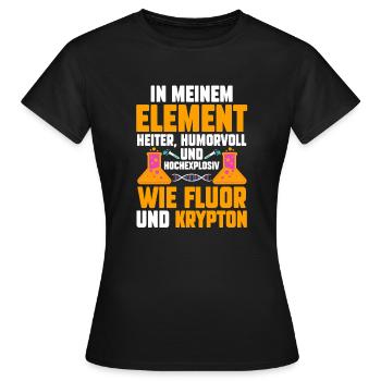 Chemiker Wissenschaft Physik Chemie - Frauen T-Shirt - Schwarz - Vorne - AI Model Female 172 dark (172cm)