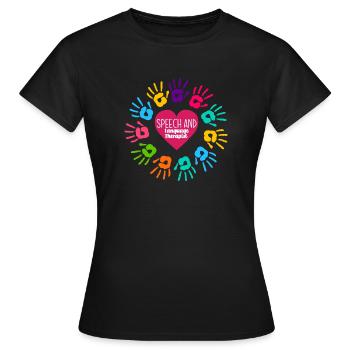 Speech therapist, speech therapist, speech therapist - Women's T-Shirt - black - Front - AI Model Female 172 dark (172cm)