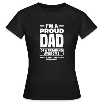 Speech therapist, speech therapist, speech therapist - Women's T-Shirt - black - Front - AI Model Female 172 dark (172cm)