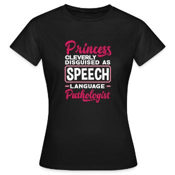 Speech therapist, speech therapist, speech therapist - Women's T-Shirt - black - Front - AI Model Female 172 dark (172cm)