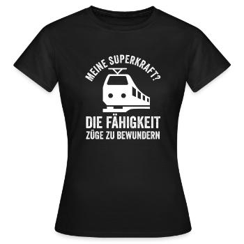 Model Railroad Model Train Train Railroad Railroad Railroad Railroad Model Train Model Train Model T - Women's T-Shirt - black - Front - AI Model Female 172 dark (172cm)