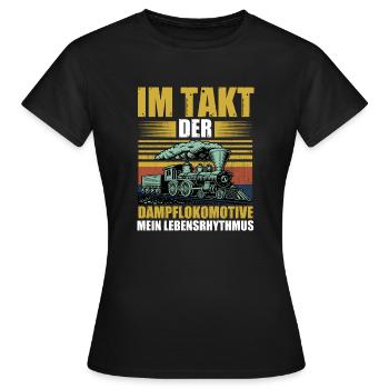 Model Railroad Model Train Train Railroad Railroad Railroad Railroad Model Train Model Train Model T - Women's T-Shirt - black - Front - AI Model Female 172 dark (172cm)