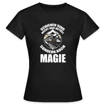 Model Railroad Model Train Train Railroad Railroad Railroad Railroad Model Train Model Train Model T - Women's T-Shirt - black - Front - AI Model Female 172 dark (172cm)