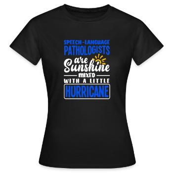 Speech therapist, speech therapist, speech therapist - Women's T-Shirt - black - Front - AI Model Female 172 dark (172cm)
