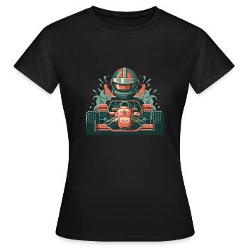 Sportwagen - Frauen T-Shirt - Schwarz - Vorne - AI Model Female 172 dark (172cm)
