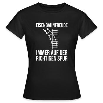Model Railroad Model Train Train Railroad Railroad Railroad Railroad Model Train Model Train Model T - Women's T-Shirt - black - Front - AI Model Female 172 dark (172cm)