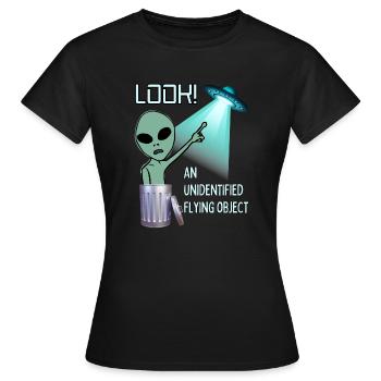 Regarder UFO - T-shirt Femme - noir - Devant - AI Model Female 172 dark (172cm)