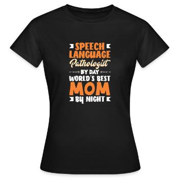 Speech therapist, speech therapist, speech therapist - Women's T-Shirt - black - Front - AI Model Female 172 dark (172cm)