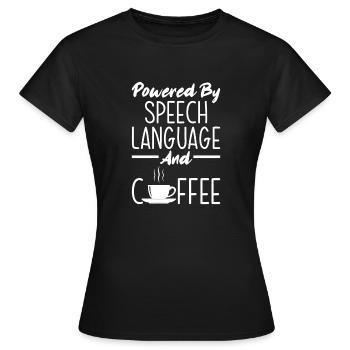Speech therapist, speech therapist, speech therapist - Women's T-Shirt - black - Front - AI Model Female 172 dark (172cm)