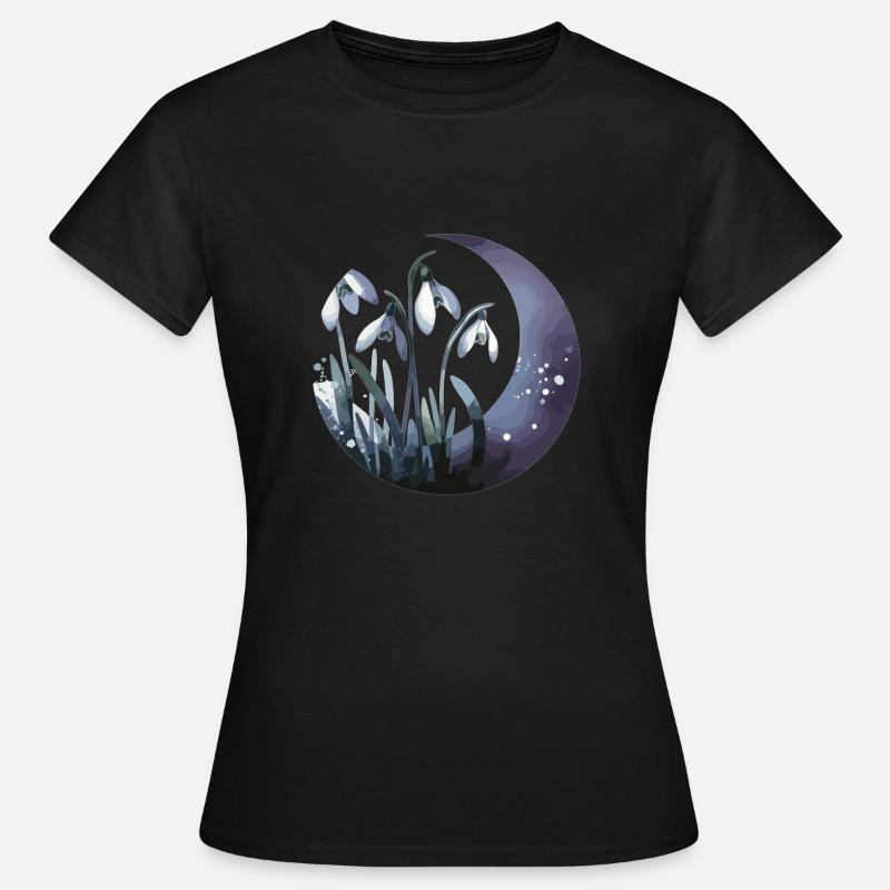 Snowdrops drawn - Women's T-Shirt - black