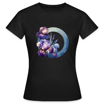 Iris dessinés - T-shirt Femme - noir - Devant - AI Model Female 172 dark (172cm)