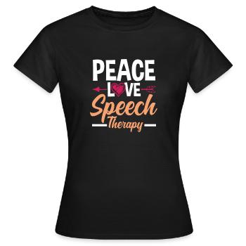 Speech therapist, speech therapist, speech therapist - Women's T-Shirt - black - Front - AI Model Female 172 dark (172cm)