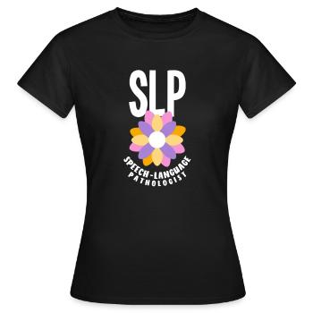Speech therapist, speech therapist, speech therapist - Women's T-Shirt - black - Front - AI Model Female 172 dark (172cm)