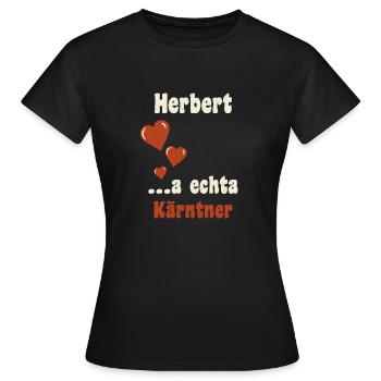 Carinthie Autriche Coeur Hernert - T-shirt Femme - noir - Devant - AI Model Female 172 dark (172cm)