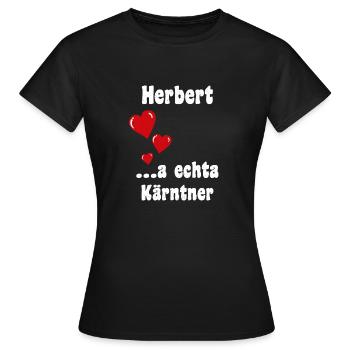 Carinthie Autriche Coeur Hernert - T-shirt Femme - noir - Devant - AI Model Female 172 dark (172cm)