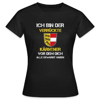 Je suis le drapeau fou de la Carinthie et de l’Autriche - T-shirt Femme - noir - Devant - AI Model Female 172 dark (172cm)