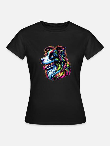 Border Collie Hund - Frauen T-Shirt - Schwarz