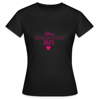 Future grande sœur 2025 - T-shirt Femme - noir - Devant - AI Model Female 172 dark (172cm)