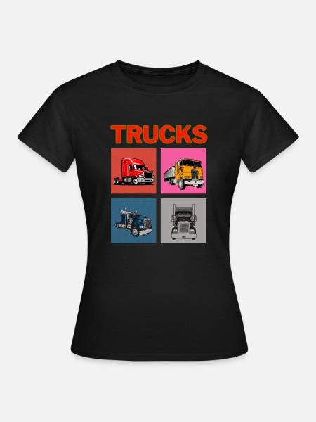 Lastwagen - Frauen T-Shirt - Schwarz