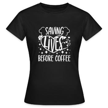 CNA Nursing Quotes Certified Nurse Assistant Gifts - Frauen T-Shirt - Schwarz - Vorne - AI Model Female 172 dark (172cm)