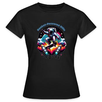 Rocket Powered Ollie - Frauen T-Shirt - Schwarz - Vorne - AI Model Female 172 dark (172cm)