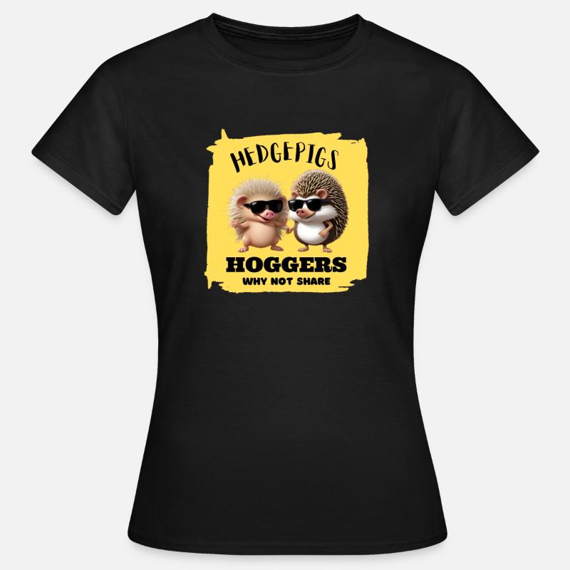 hedgehogs - Women's T-Shirt - black