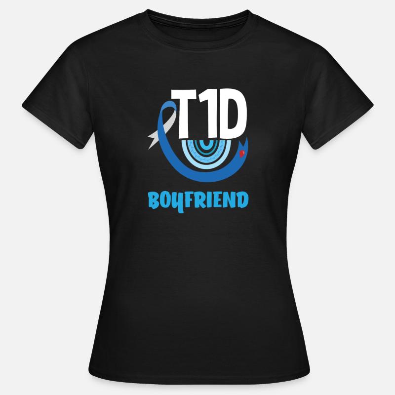 T1D Diabetes Type 1 Diabetic Gift - Women's T-Shirt - black
