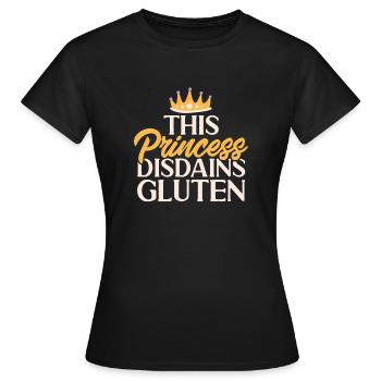 Sans gluten Intolérance au gluten - T-shirt Femme - noir - Devant - AI Model Female 172 dark (172cm)