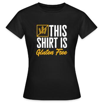 Sans gluten Intolérance au gluten - T-shirt Femme - noir - Devant - AI Model Female 172 dark (172cm)