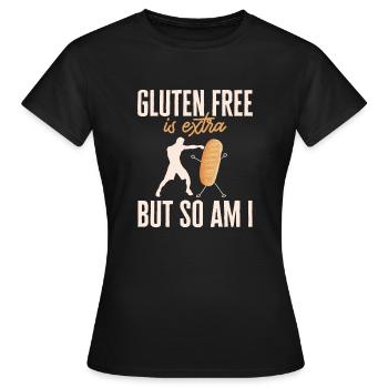 Sans gluten Intolérance au gluten - T-shirt Femme - noir - Devant - AI Model Female 172 dark (172cm)